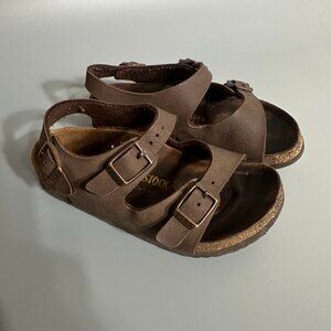 BIRKENSTOCK Roma Sandals Kid's Child Mocha Brown Slingback - EU 27 (US 9)